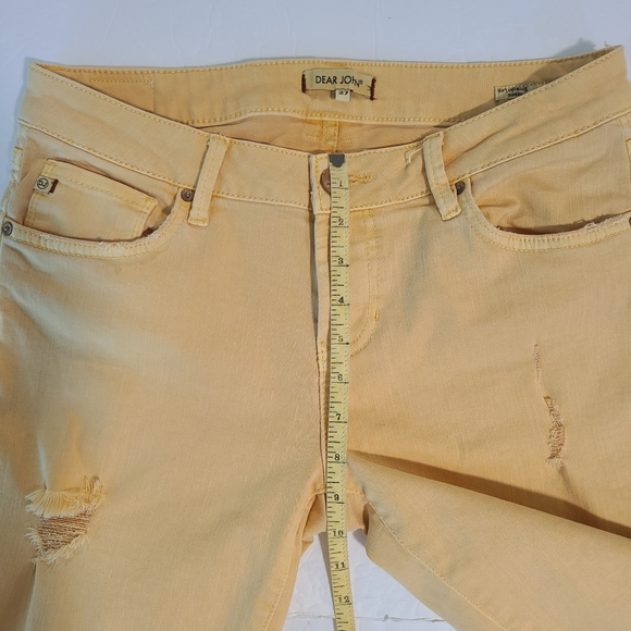 Dear John Playback Cuffed Cropped Straight Leg Jeans Orange Size 27 - Picture 12 of 13
